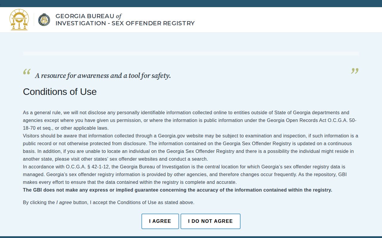 GBI public offender registry search for Polk County records